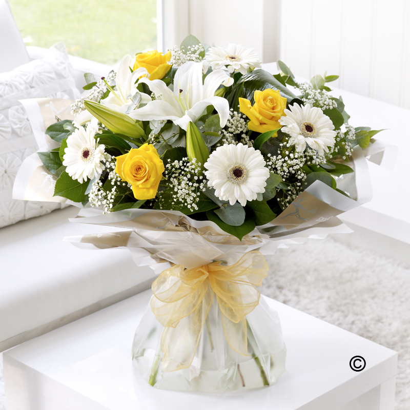 Lemon & White Handtied
